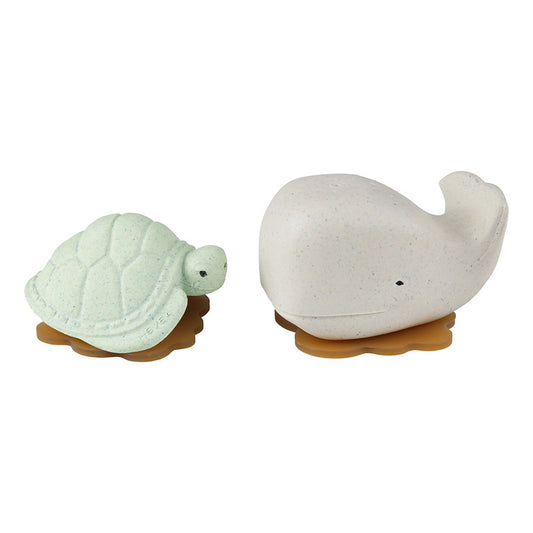Hevea - Squeeze N Splash Toy - Whale and Turtle Set